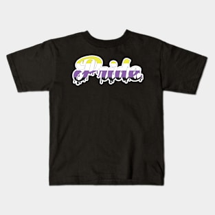 Non-Binary Pride Drip Kids T-Shirt